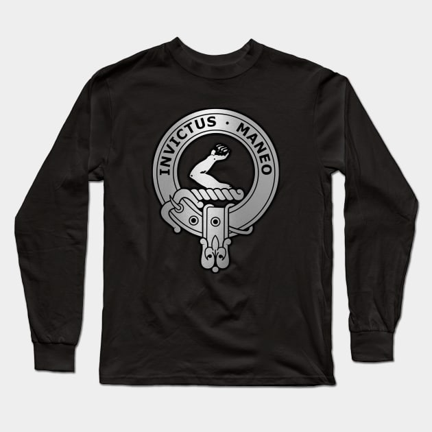 Clan Armstrong Crest & Tartan Long Sleeve T-Shirt by Taylor'd Designs